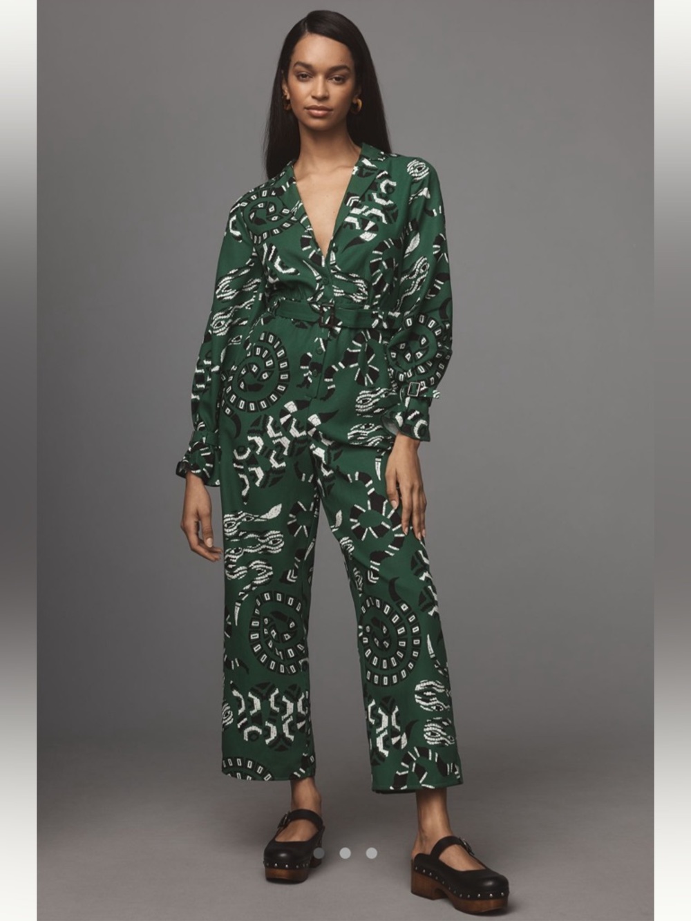 Farm Rio x Anthropologie Snake Print Jumpsuit